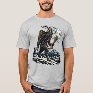 Krampus Alpine Folklore Christmas Scene T-Shirt