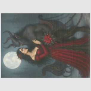 Krampus and the Winter Goddess   Dark Christmas  Tissue Paper