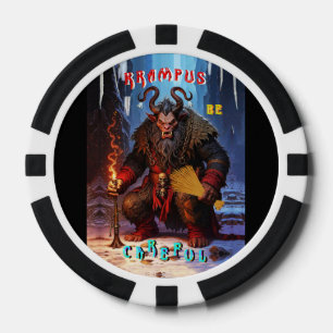 Krampus Be Careful Poker Chips