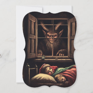 krampus blank holiday card