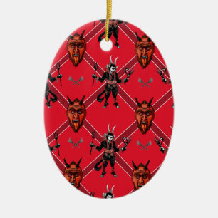 Krampus Box Design Ceramic Ornament