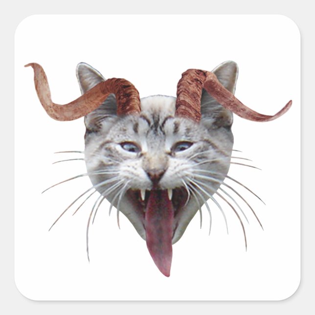 Krampus Cat Sticker (Front)