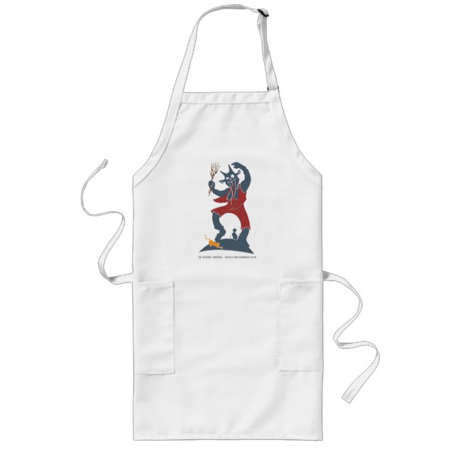 Krampus + Cats 2010 Long Apron (Front)