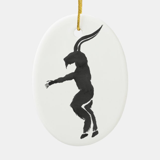 Krampus Ceramic Ornament (Front)