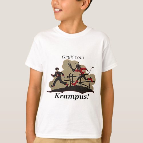 Krampus Chases Kid T_Shirt