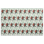 Krampus Chasing Bad Children Winter Snow Fabric