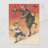 Krampus Chases Boy & shops Girl