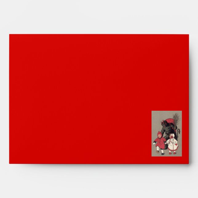 Krampus Chasing Children Switch Envelope (Front)