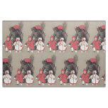 Krampus Chasing Children Switch Fabric