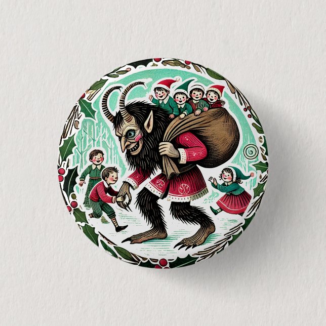 Krampus Christmas                                  Button (Front)
