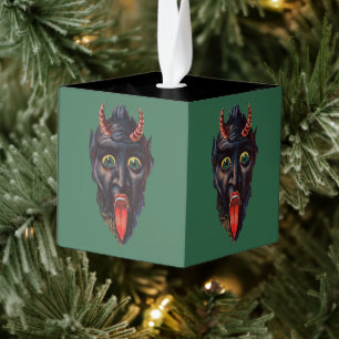 Krampus Christmas Cube Ornament