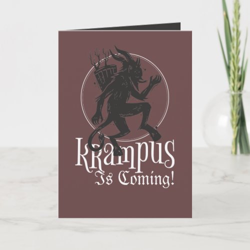 Krampus Christmas Folded Holiday Card