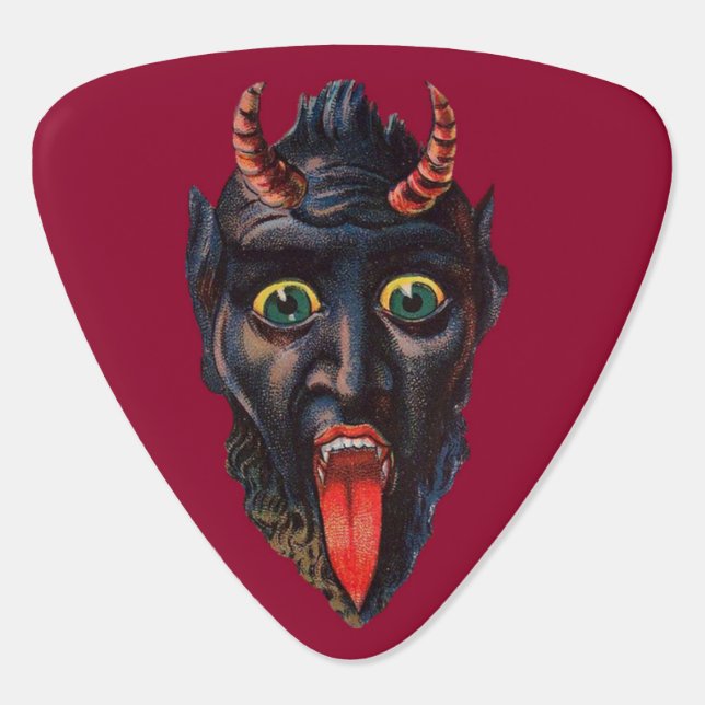 Krampus Christmas Guitar Pick (Back)