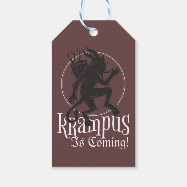 Krampus Christmas Holiday Gift Tags (Front)