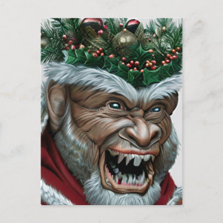 Krampus Christmas Jigsaw Puzzle Postcard