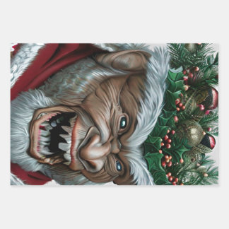 Krampus Christmas Jigsaw Puzzle Postcard Food Lab Wrapping Paper Sheets