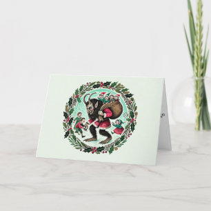 Krampus Christmas Letterpress Thank You Card