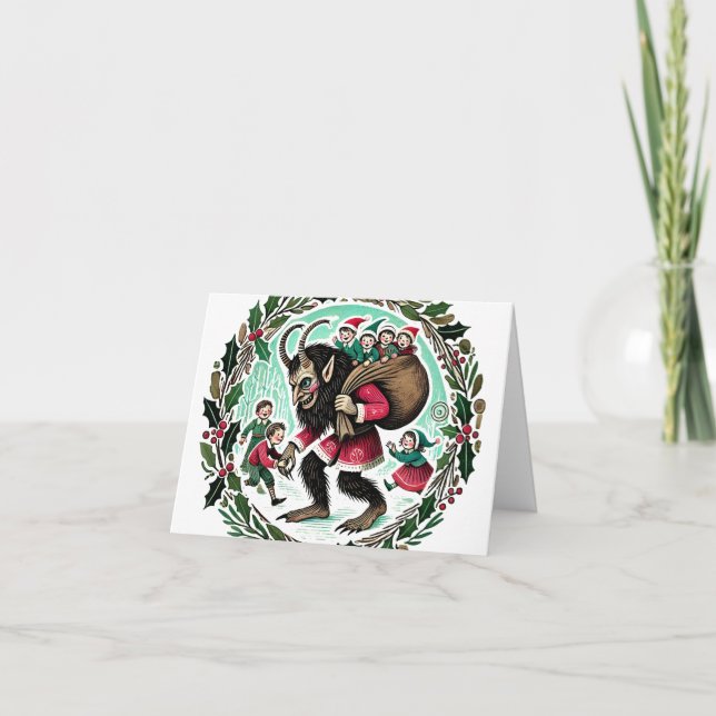 Krampus Christmas                                  Letterpress Thank You Card (Front)
