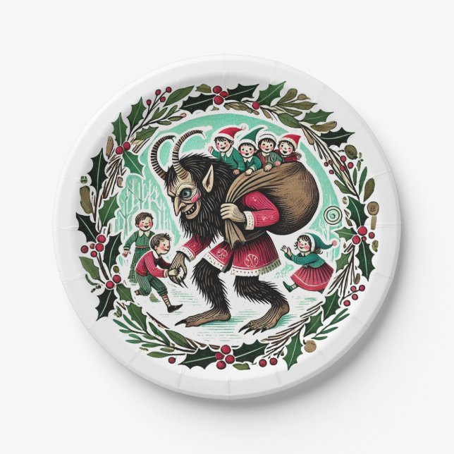 Krampus Christmas                                  Paper Plates (Front)