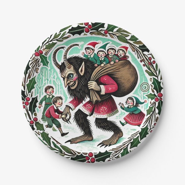 Krampus Christmas                                  Paper Plates (Front)