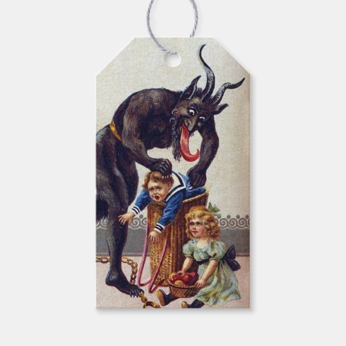 Krampus Christmas Tag