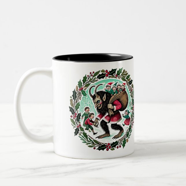Krampus Christmas                                  Two-Tone Coffee Mug (Left)