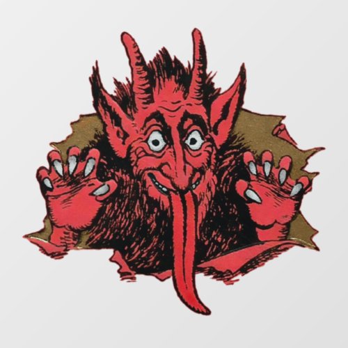 Krampus Christmas Window Cling