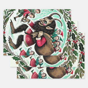 Krampus Christmas                                  Wrapping Paper Sheets