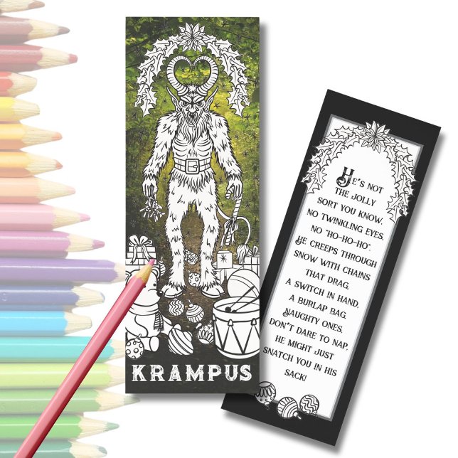 Krampus COLOR IT Bookmarks (Creator Uploaded)
