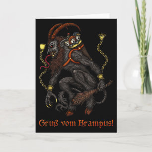 Krampus Dark Christmas Merry Krampus Holiday Horro Card
