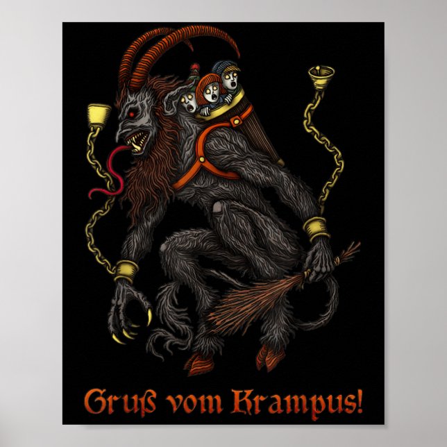 Krampus Dark Christmas Merry Krampus Holiday Horro Poster (Front)