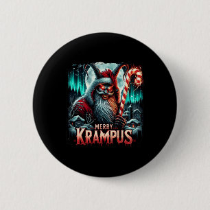 Krampus Dark Merry Krampus Mythical Christmas Xmas Button
