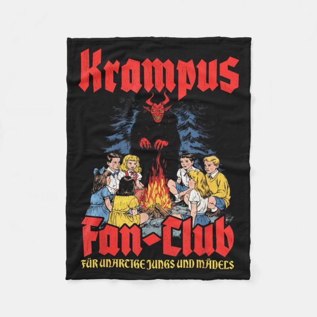 Krampus Fan-club Ugly Xmas German Christmas Demon  Fleece Blanket (Front)