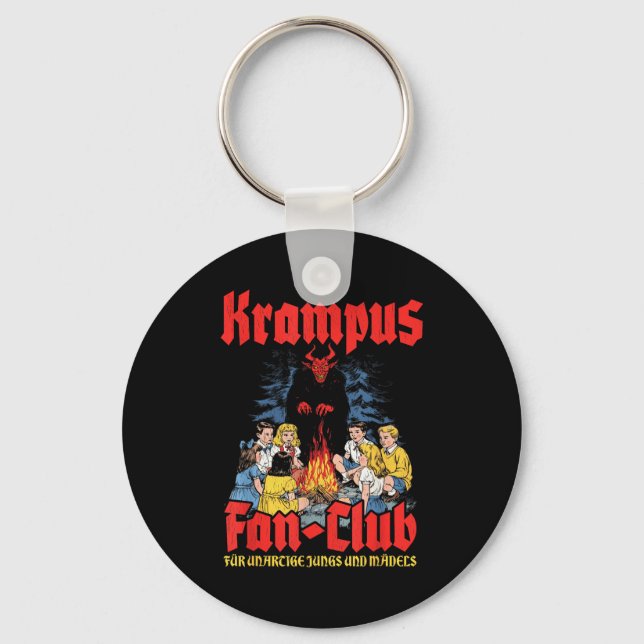 Krampus Fan-club Ugly Xmas German Christmas Demon  Keychain (Front)