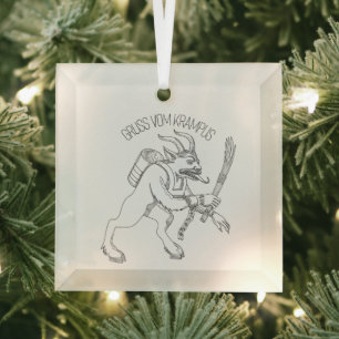 Krampus Glass Ornament