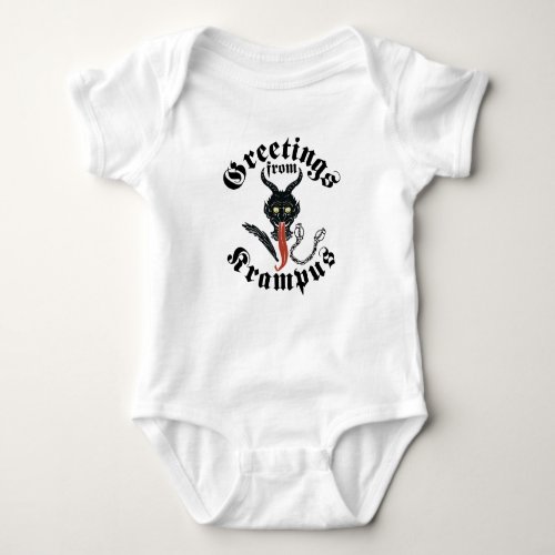 Krampus Greetings Baby Bodysuit