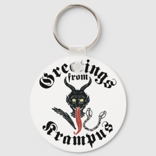Krampus Greetings Keychain