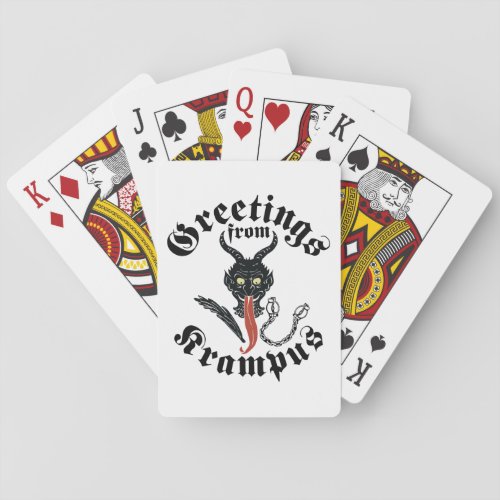 Krampus Greetings Poker Cards