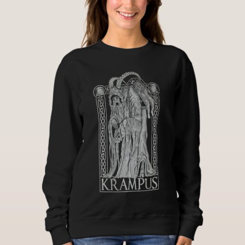 Krampus  Gruss Von Krampus Dark Gothic Christmas Sweatshirt