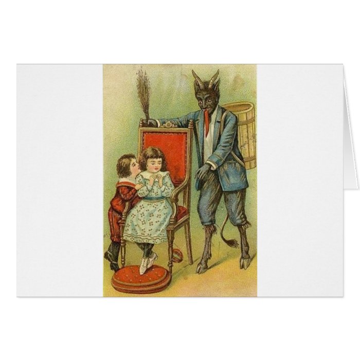 Krampus Has A Snazzy Suit Greeting Cards