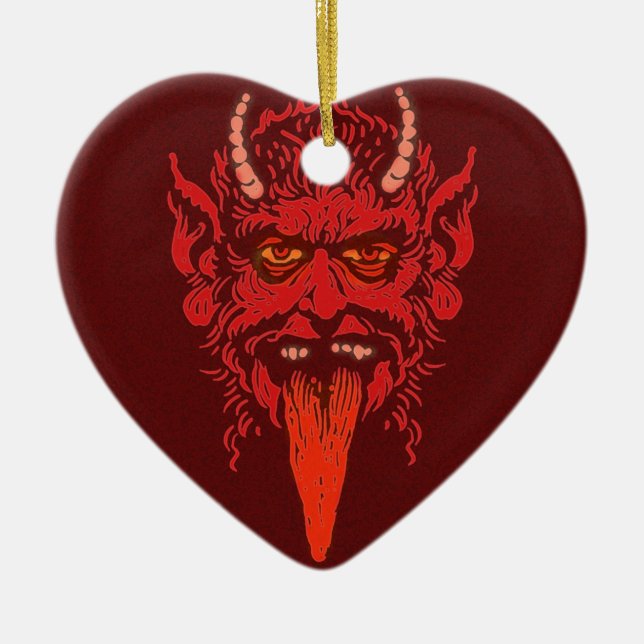 Krampus Heart Ornament (Front)