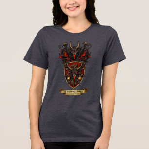 Krampus Heraldic Crest Coat of Arms Christmas  Tri-Blend Shirt