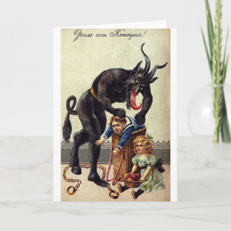 Krampus & His Sack 2 Holiday Card