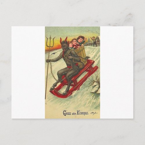 Krampus  His Trident Postcard