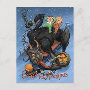 Krampus Holiday Postcard