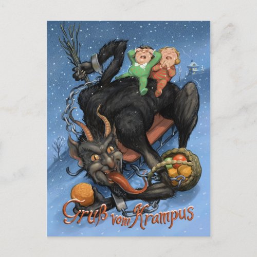 Krampus Holiday Postcard