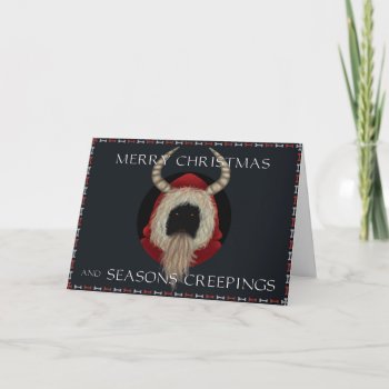 Krampus Horror Christmas Card by CloudCatDesigns at Zazzle