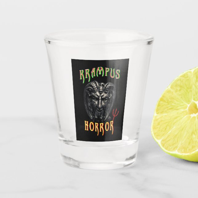 Krampus Horror Shot Glass (Front)