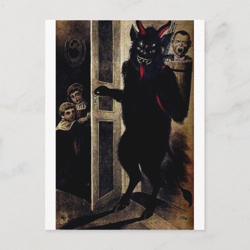 Krampus In The Dark Postcard