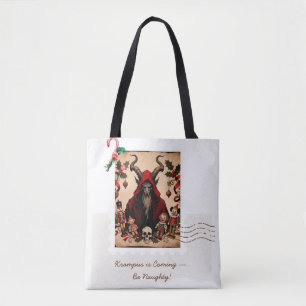 Krampus Is Coming – Be Naughty!   Dark Humor Chris Tote Bag